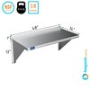 Amgood 14in X 48in Stainless Steel Wall Mount Shelf Square Edge AMG WS-SQ-1448